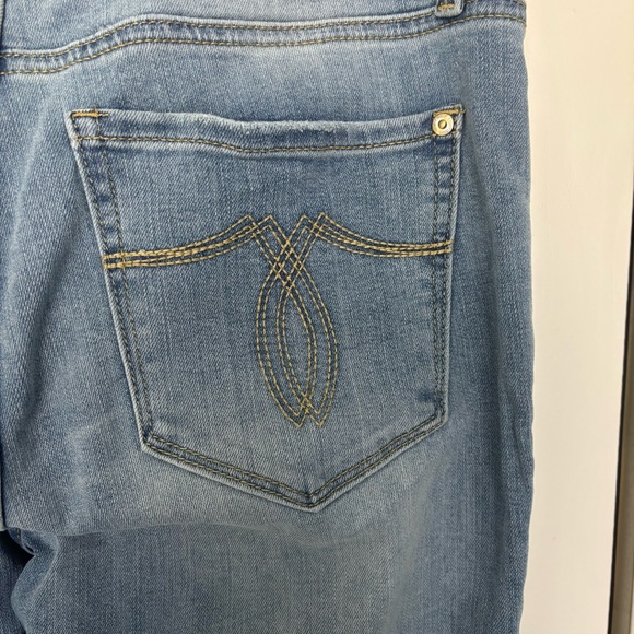 Seven 7 Blue Distressed Jeans with Zippers - Picture 5 of 7